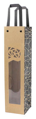 Product image AUTHENTIC kraft paper bottle bag with window