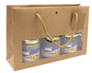 Product image Wide kraft paper bags with window 