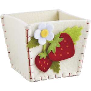 Product image Felt basket with strawberry motif 