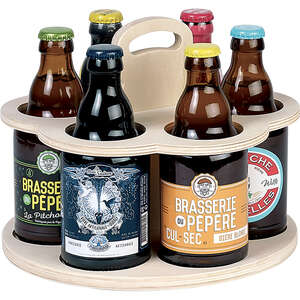 Product image Rotating beverage holder for 6 Steinie beer bottles