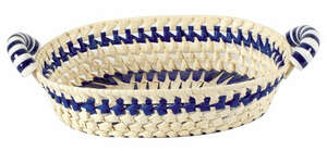 Product image Palm basket + ceramic 36x28x8-12 cm