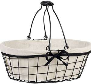 Product image Black metal/fabric basket