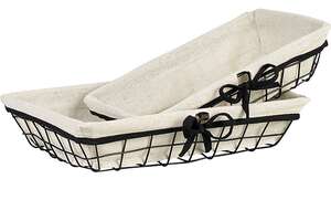 Product image Black metal/fabric baskets