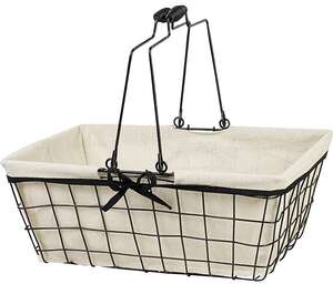 Product image Black metal/fabric basket