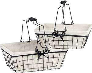 Product image Black metal/fabric basket