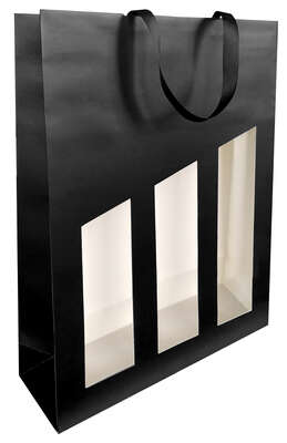 Product image Bag from the Seduction collection, holds 1, 2 or 3 bottles, black 