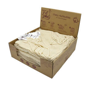 Product image 100 white organic cotton mesh bags for buying loose products 