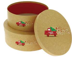 Product image Set of 2 round boxes from the "Classic" collection