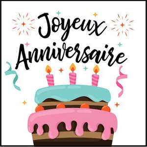 Product image "Joyeux anniversaire" label 