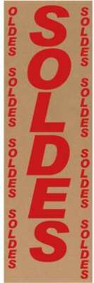 Product image Paper banners printed with SALE/ SOLDES, vertical