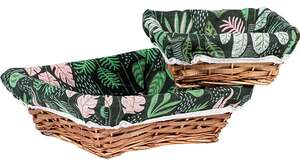 Product image Wicker basket with plant design