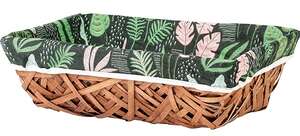 Product image Wooden basket with plant design