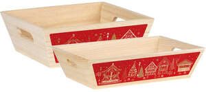 Product image "Chalets" wooden display trays