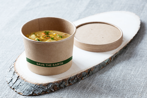 Product image 25 kraft cardboard soup pots, round 