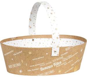 Product image Festive cardboard hamper, oval