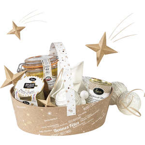 Product image Festive cardboard hamper, oval
