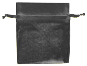 Product image Organdy sachets with drawstring closure, black 