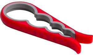 Product image Jar opener, red and grey