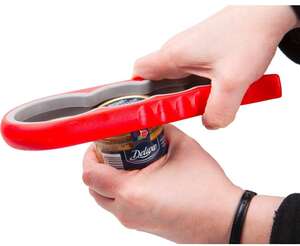 Product image Jar opener, red and grey