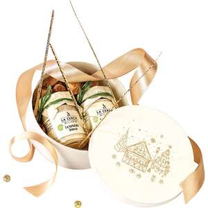 Product image Natural wood box with gold decor 