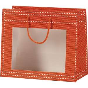 Product image Orange paper bags with PVC window