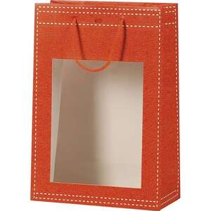 Product image Orange paper bags with PVC window