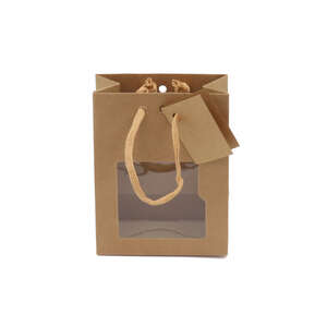 Product image Kraft bag with window cord handles