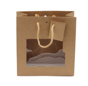 Product image Kraft bag with window cord handles