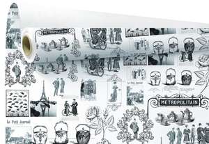 Product image Gift Paper Roll “METROPOLITAIN WHITE” pattern