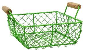 Product image Green Wire Basket with handles
