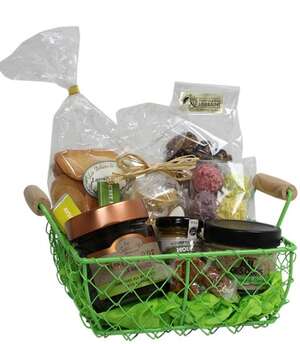 Product image Green Wire Basket with handles
