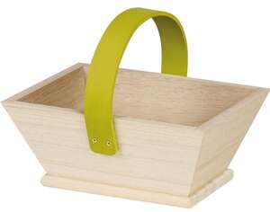 Product image Natural green rectangle wooden basket