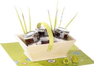 Product image Natural green rectangle wooden basket