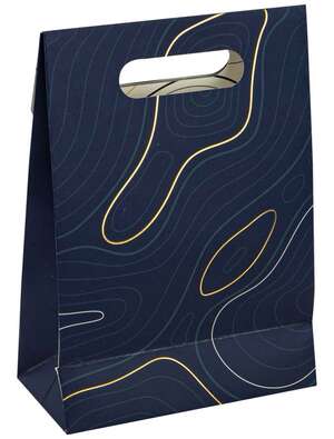 Product image Abyss Blue Rectangular Cardboard Gift Bag