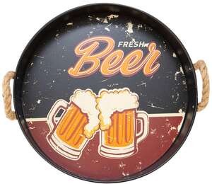 Product image Black Round Metal Tray 