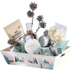 Product image Rectangle Wooden Basket “Snowy Countryside” collection