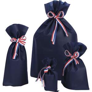 Product image Non-woven polypropylene bag “Navy Blue Tricolor Ribbon” Collection
