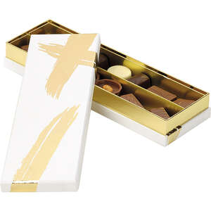 Product image Chocolate rectangle cardboard box 2 rows “Signature” collection