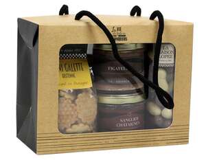 Product image Kraft Window Suitcase Bag "life is made of little Happiness"