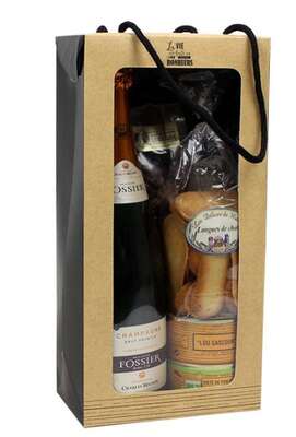 Product image Kraft Window Suitcase Bag "life is made of little Happiness"