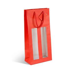 Product image Paper bag for 1, 2, 3 bottles Red window