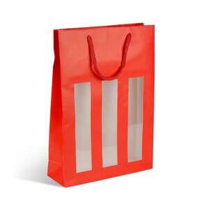Product image Paper bag for 1, 2, 3 bottles Red window