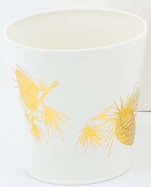 Product image White Metal Pot "Pine Cone"