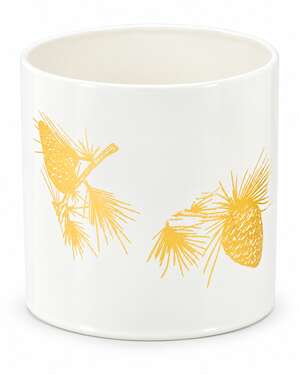 Product image White Metal Pot "Pine Cone"