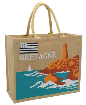 Product image Jute bag with "Brittany" print