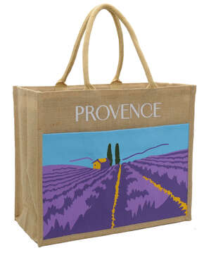 Product image Jute canvas bag with "Provence" print