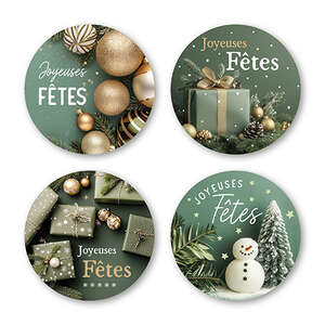 Product image Green Happy Holidays Label