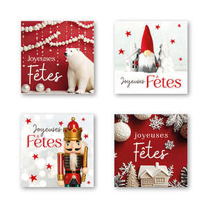 Product image Red Happy Holidays Label