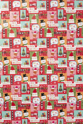 Product image Red Colored Snow Wrapping Paper Rolls