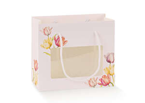 Product image Kraft paper bag with window and "Tulips" design